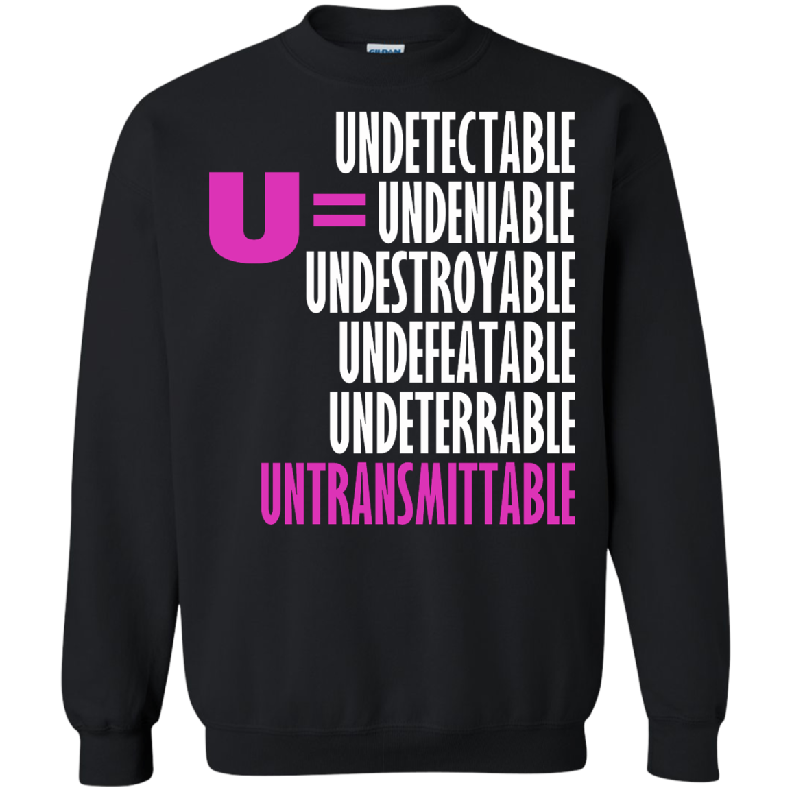 Undetectable - Undeniable - Undestroyable - Undefeatable - Undeterrable - Untransmittable T-Shirt - TeeDragons