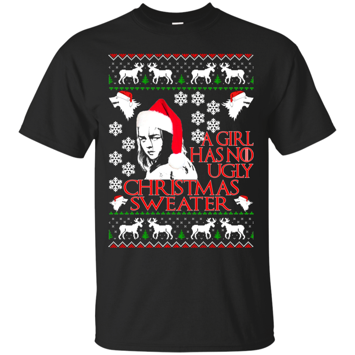 Game Of Thrones - A Girl Has No Ugly Christmas Sweater - TeeDragons