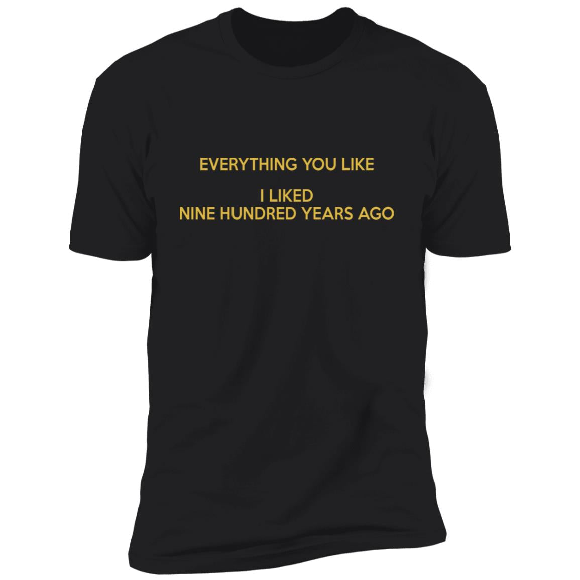 Everything you like I liked nine hundred years ago shirt