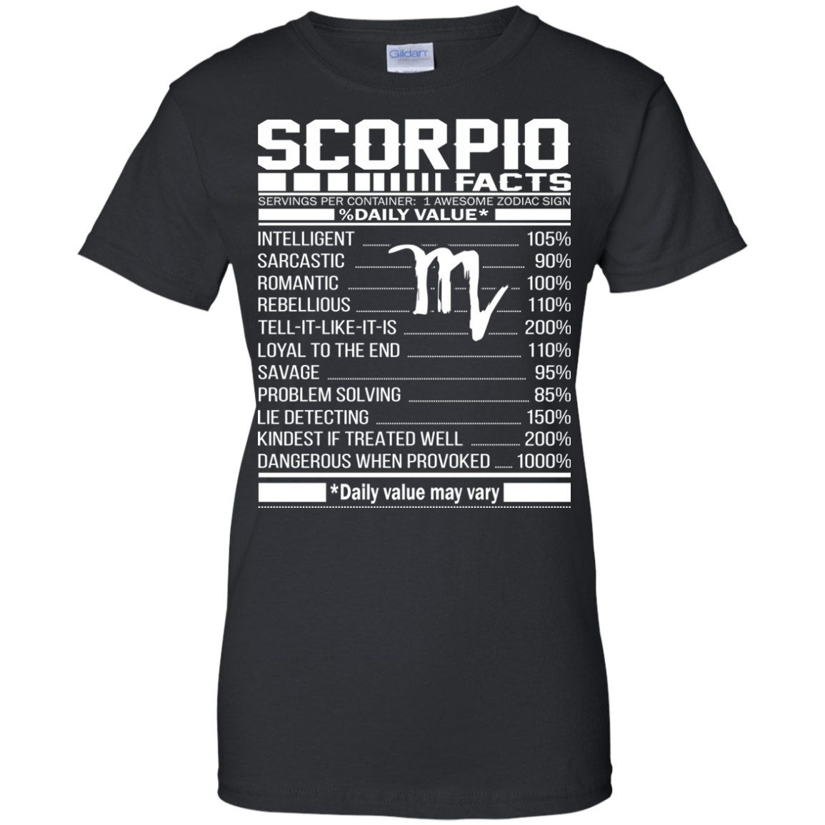 Scorpio Facts - Awesome Zodiac Sign - %Daily Value Shirt, Hoodie, Tank - TeeDragons