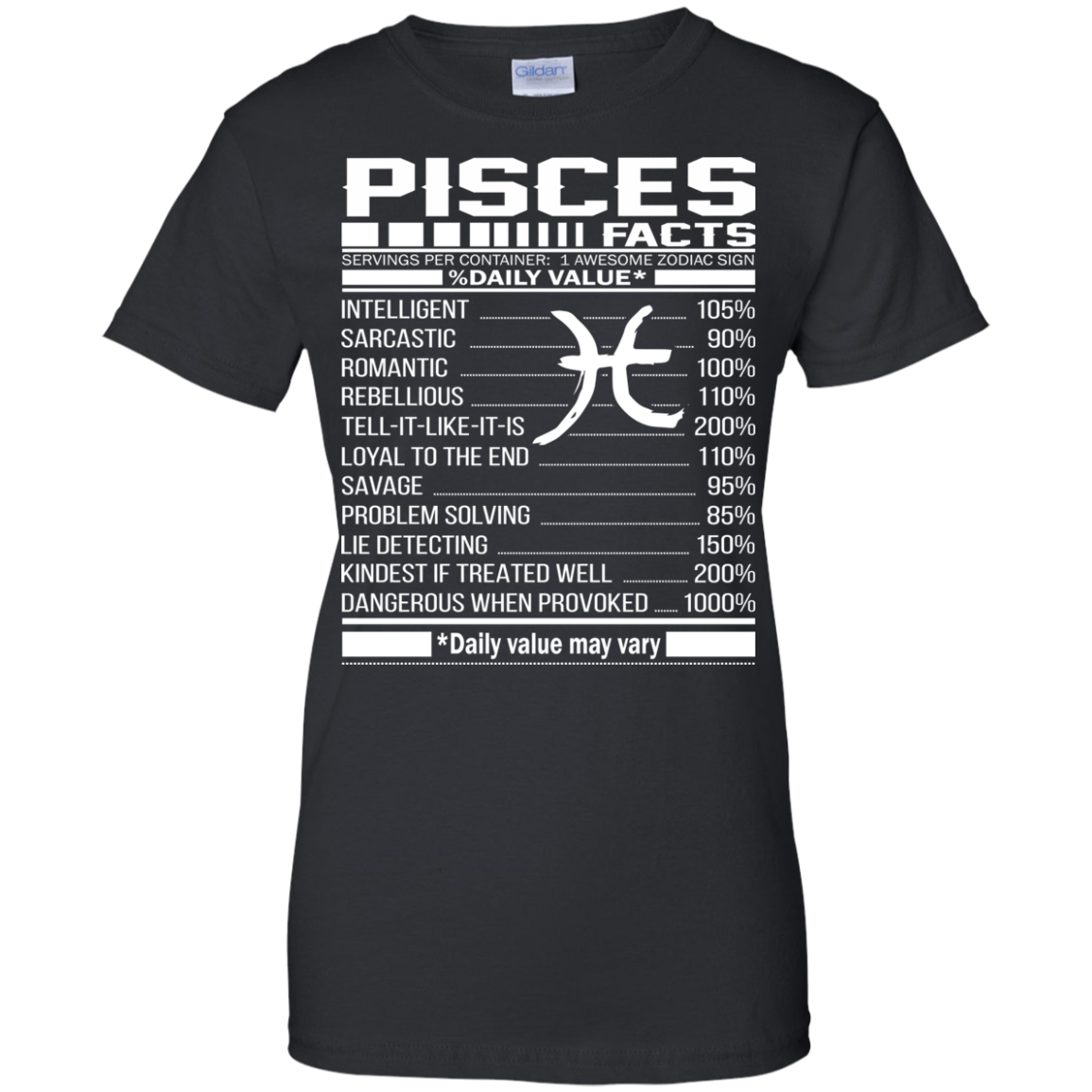 Pisces Facts - Awesome Zodiac Sign - %Daily Value Shirt, Hoodie, Tank - TeeDragons