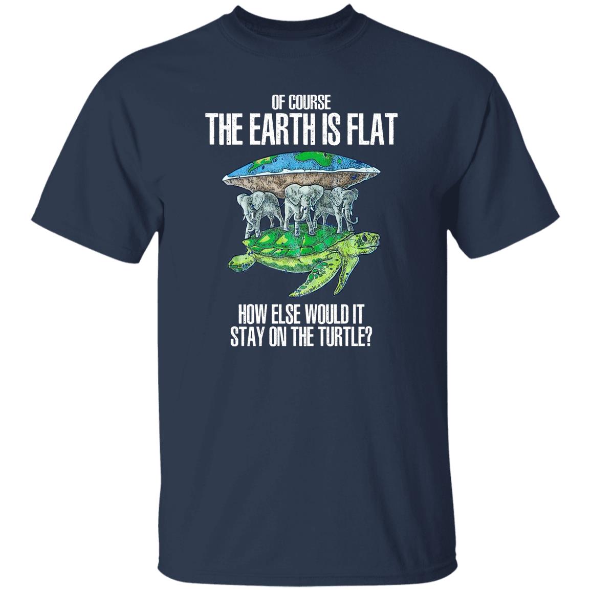 Of Course The Earth Is Flat – How Else Would It Stay On The Turtle Shirt