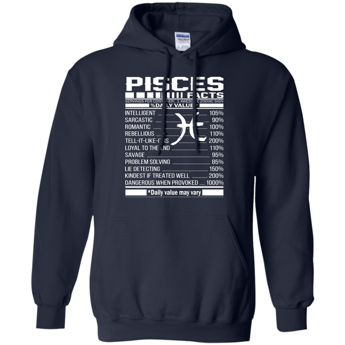 Pisces Facts - Awesome Zodiac Sign - %Daily Value Shirt, Hoodie, Tank - TeeDragons