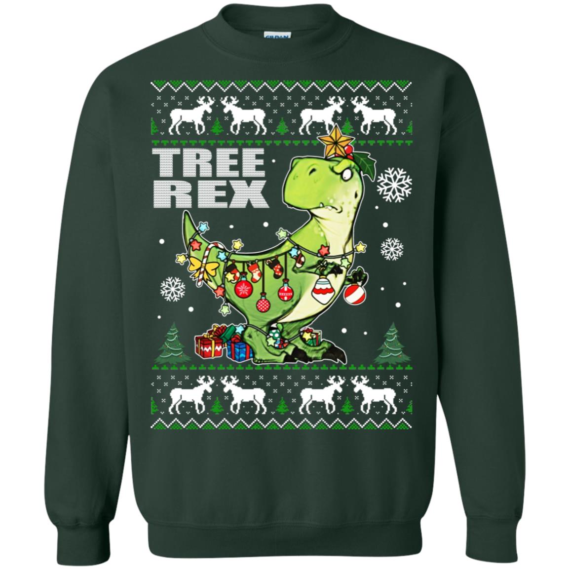 Tree Rex Ugly Christmas Sweater - TeeDragons