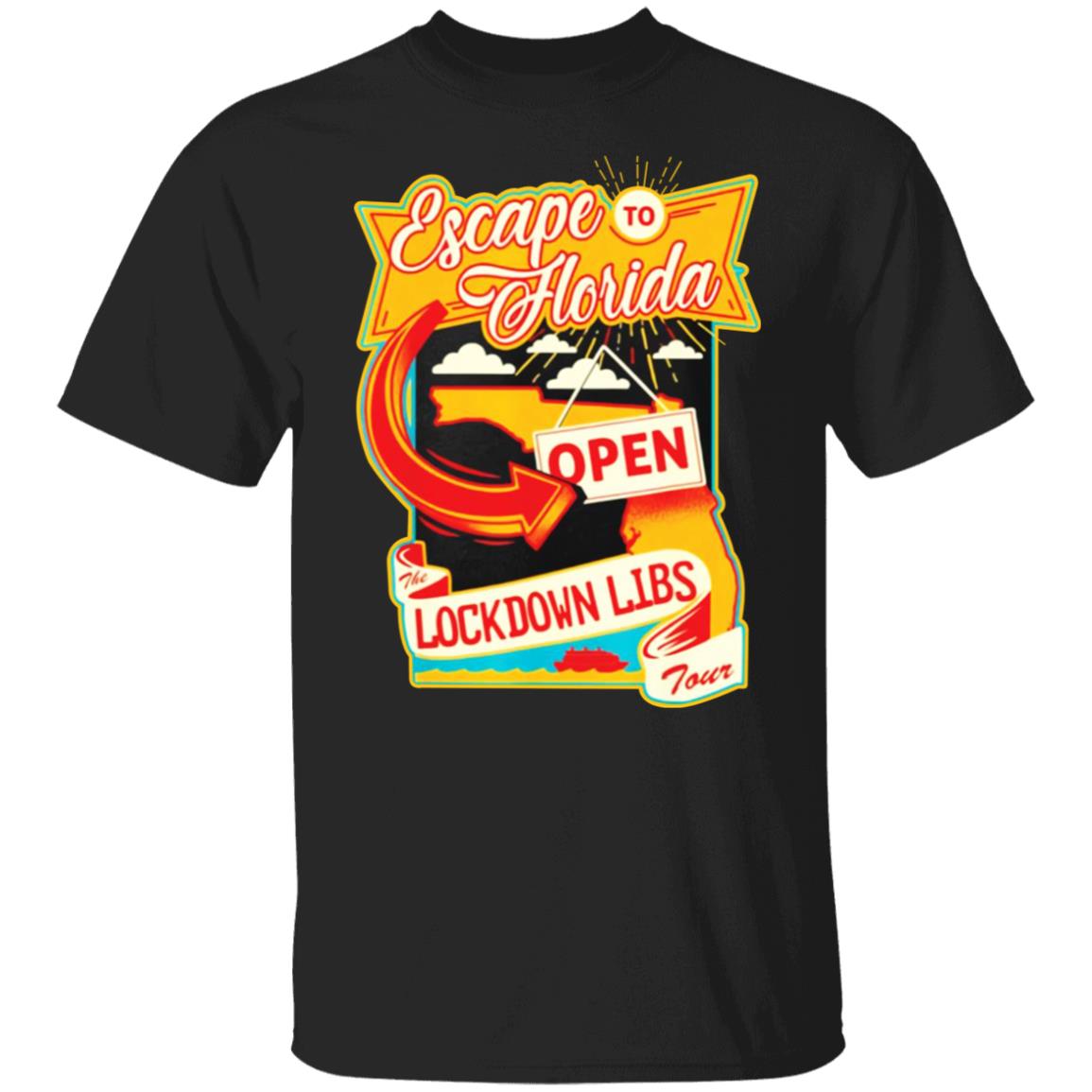 Desantis Escape To Florida Open Lockdown Libs Tour Shirt