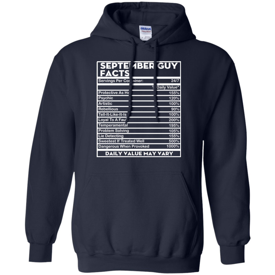 September Guy Facts - Servings Per Container 24/7 Shirt, Hoodie - TeeDragons