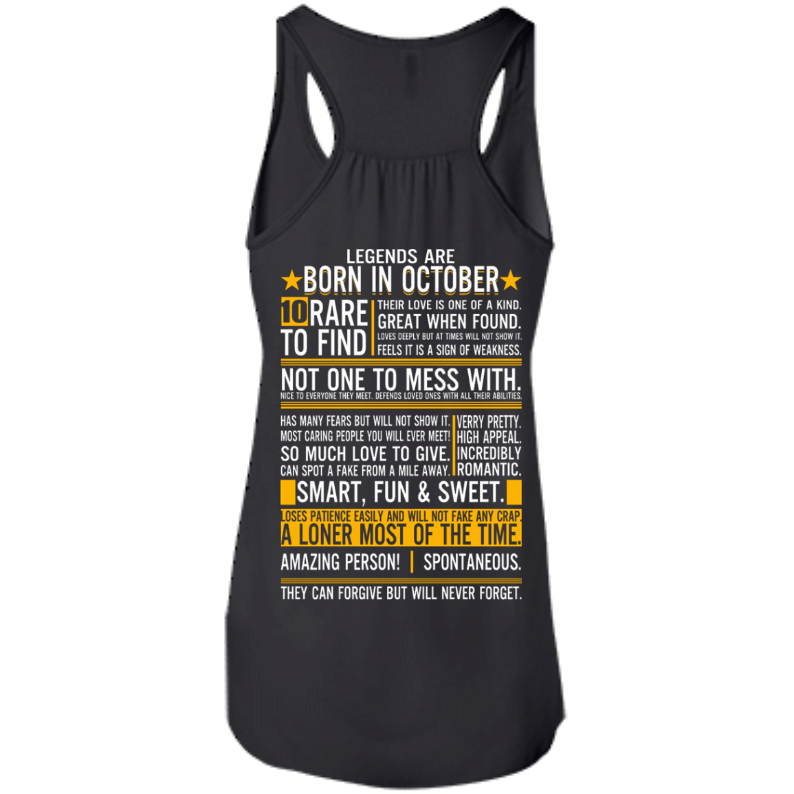 Legends Are Born In October - 10 Rare To Find Shirt - Back Design - TeeDragons