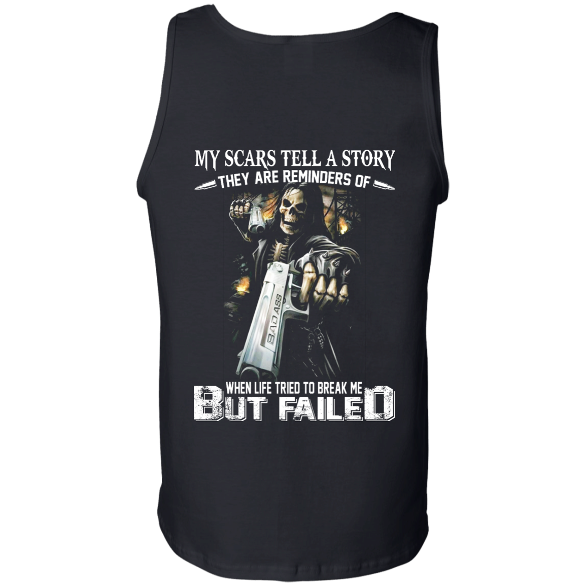 When Life Tried To Break Me But Failed Shirt - Back Design - TeeDragons