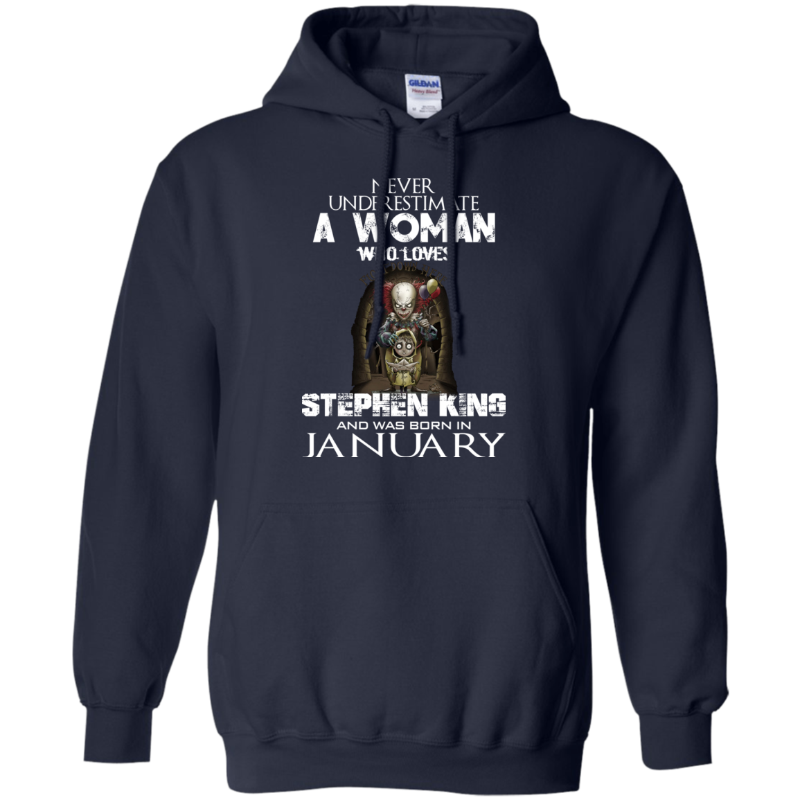 Never Underestimate A Woman Who Loves Stephen King And Was Born In January T-Shirt - TeeDragons