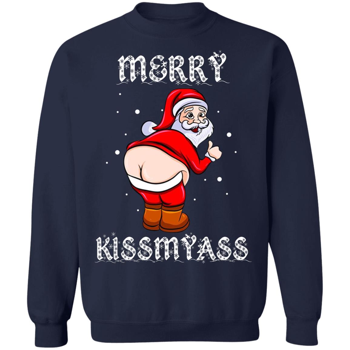 Santa Merry Kiss My Ass Shirt