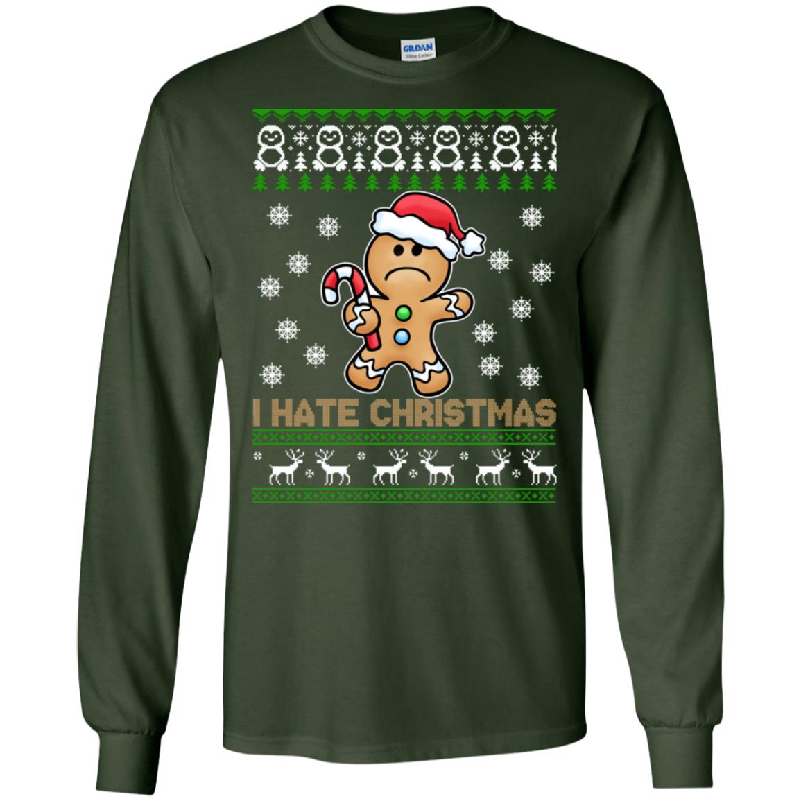 Gingerbread Man I Hate Christmas Sweater - TeeDragons