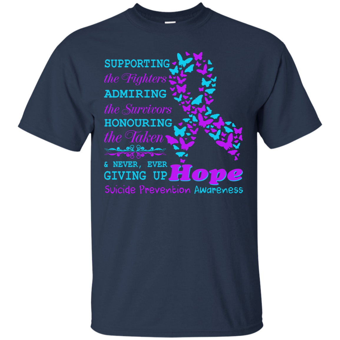Supporting The Fighters - Admiring The Survivors - Honouring The Taken T-shirt - TeeDragons
