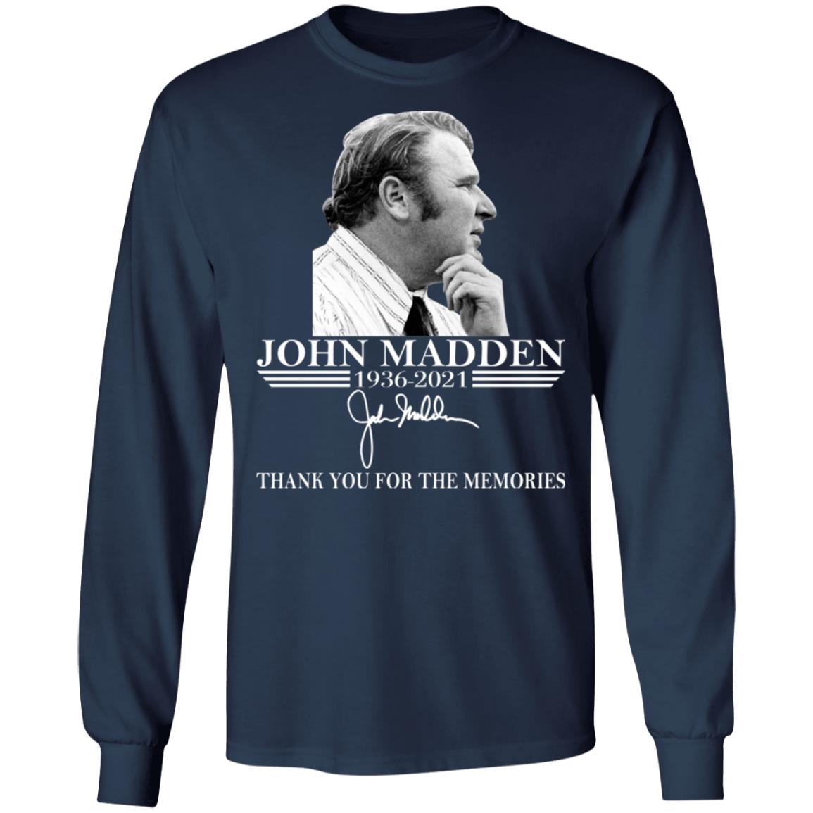 John Madden - Thank You For The Memories Shirt