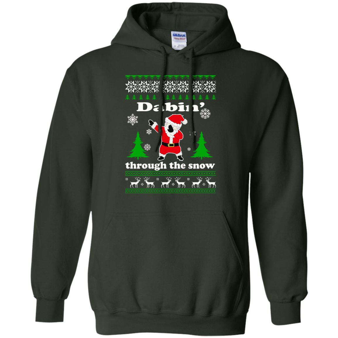 Dabbin Through the Snow Santa Ugly Christmas Sweater - TeeDragons