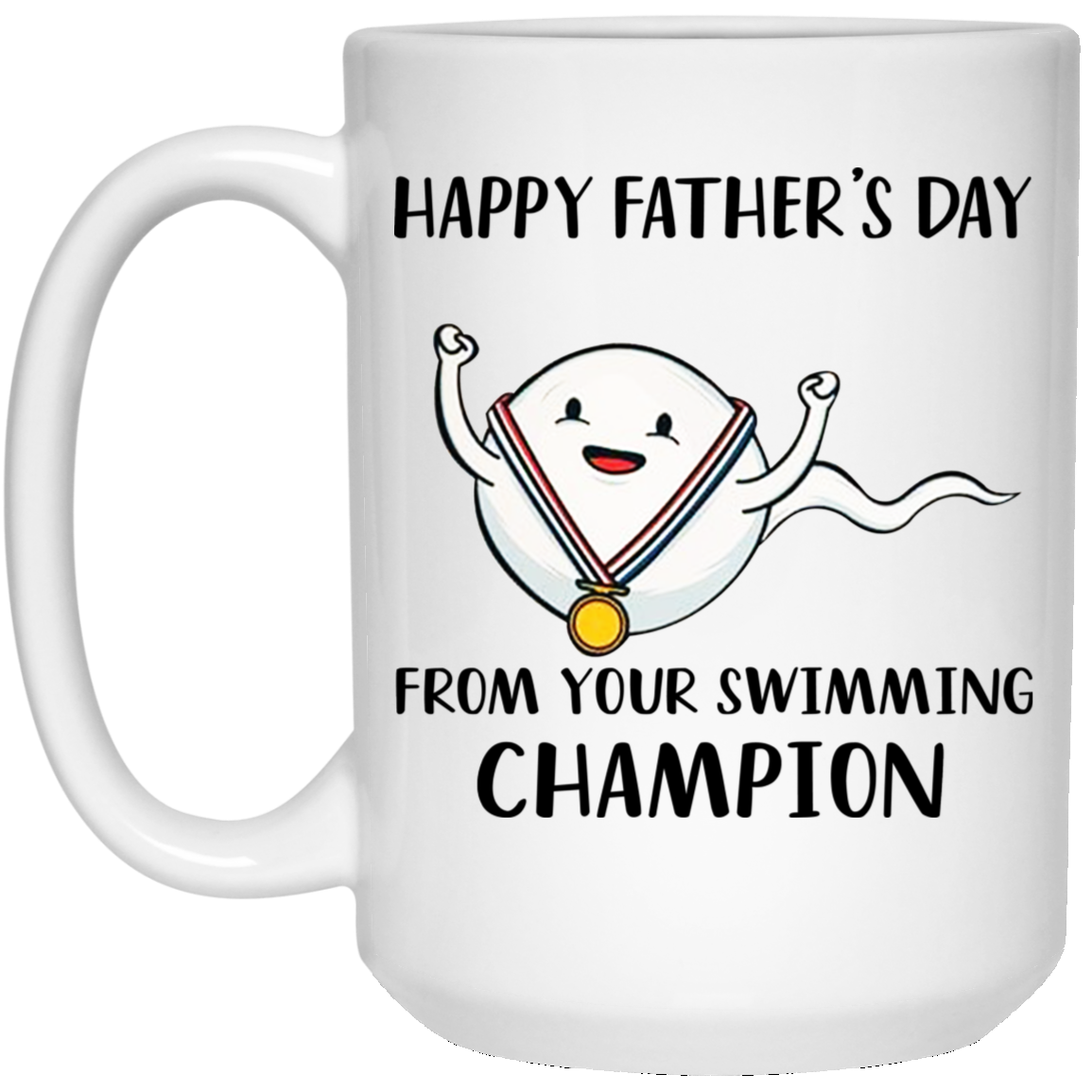 Happy Father's Day From Your Swimming Champion Mugs - TeeDragons