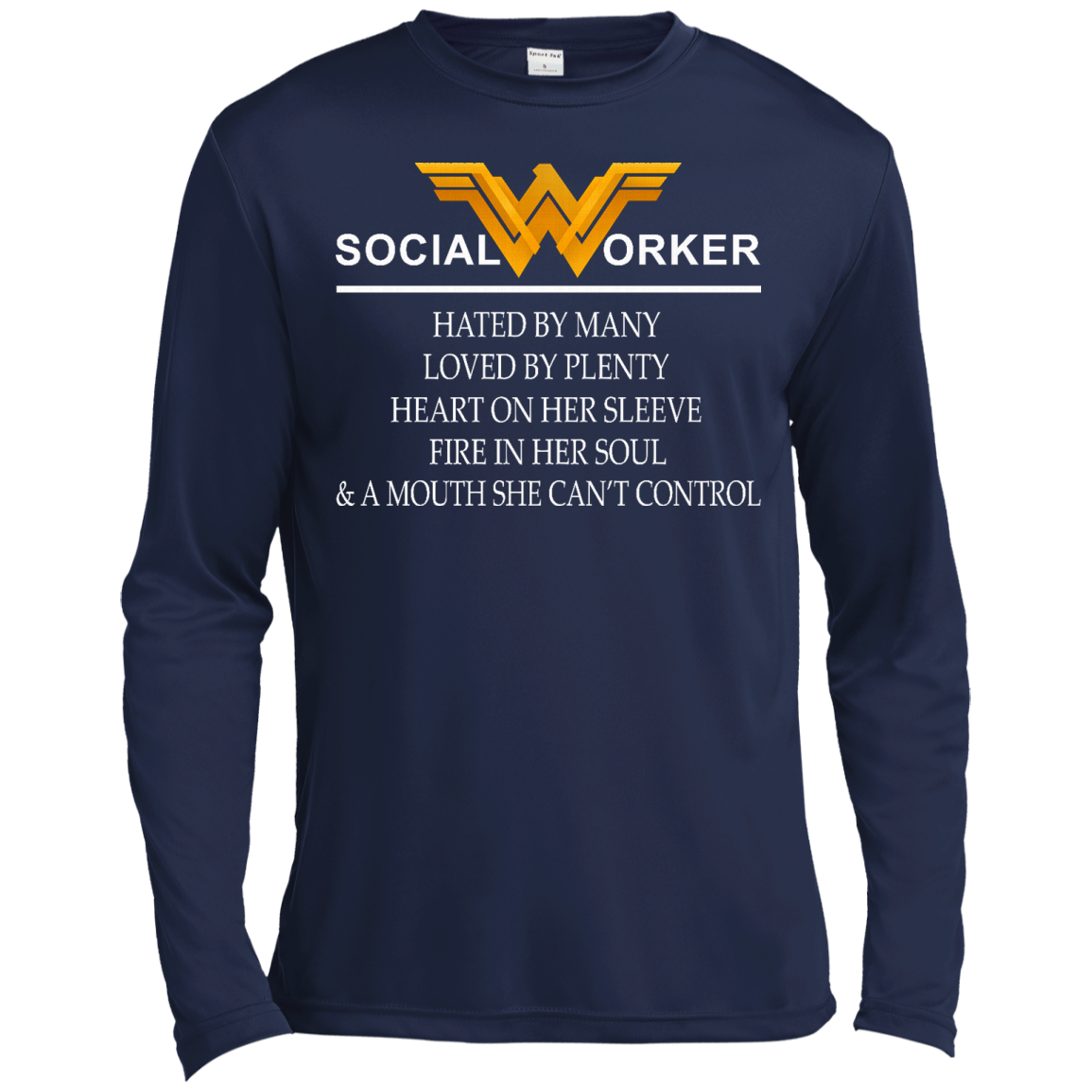 Social Worker - Hated By Many, Loved By Plenty Heart On Her Sleeve T-Shirt - TeeDragons