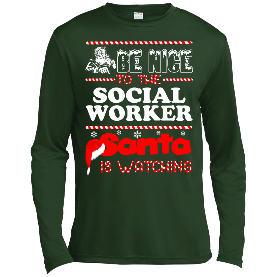 Be Nice To The Social Worker Santa Is Watching Shirt, Hoodie, Tank - TeeDragons