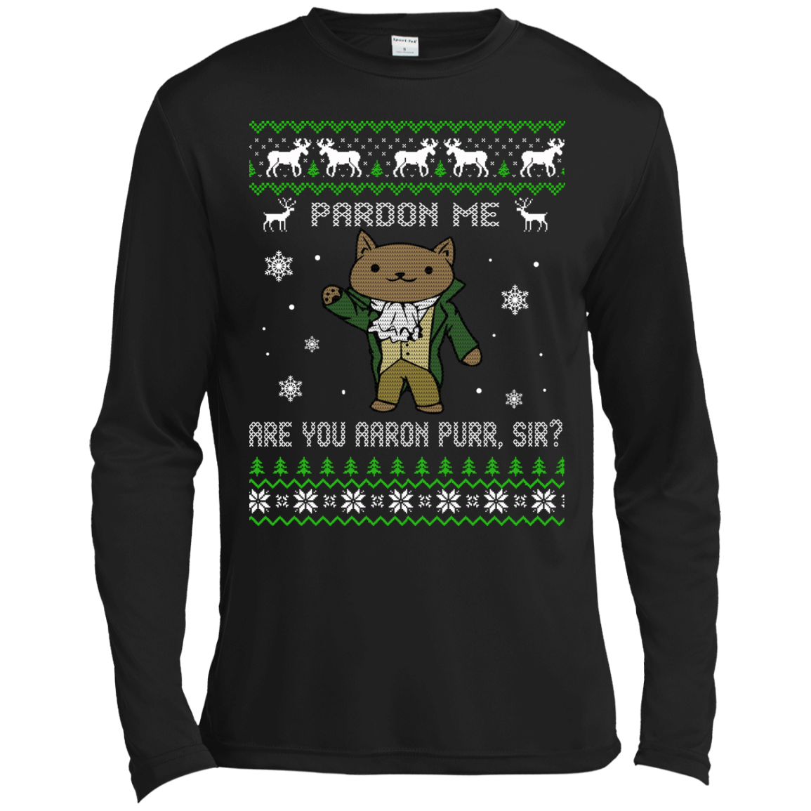 Hamilcat Christmas Sweater - Pardon Me Aaron Purr, Sir? - TeeDragons