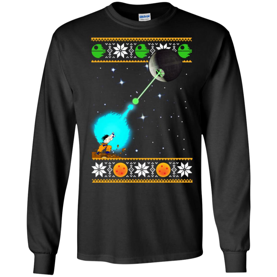 Songoku Kamehameha Death Plannet Christmas Sweater - TeeDragons