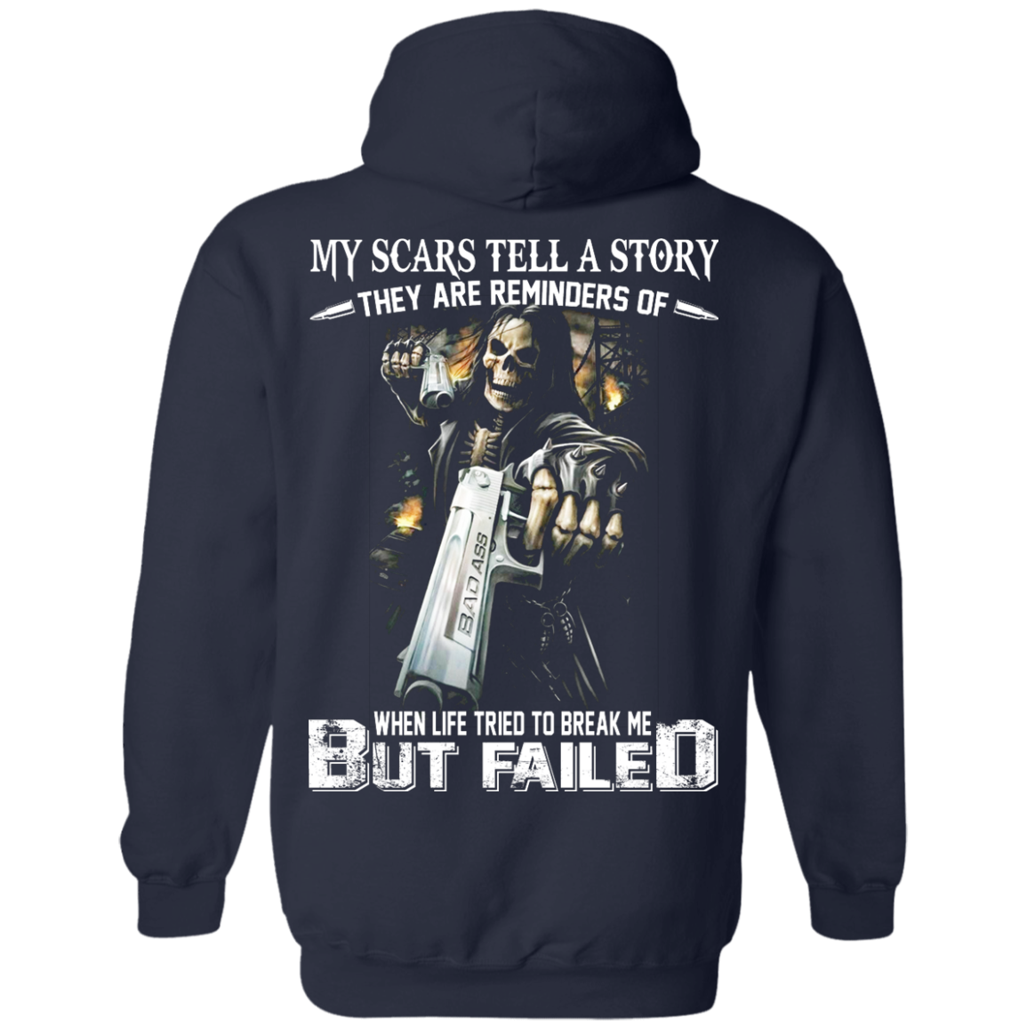 When Life Tried To Break Me But Failed Shirt - Back Design - TeeDragons