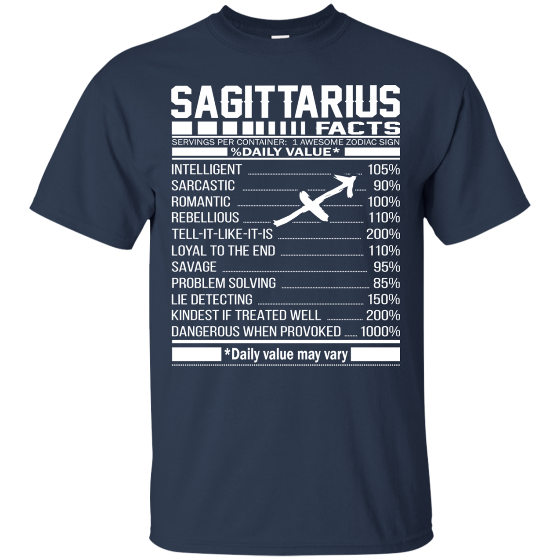 Sagittarius Facts - Awesome Zodiac Sign - %Daily Value Shirt, Hoodie, Tank - TeeDragons