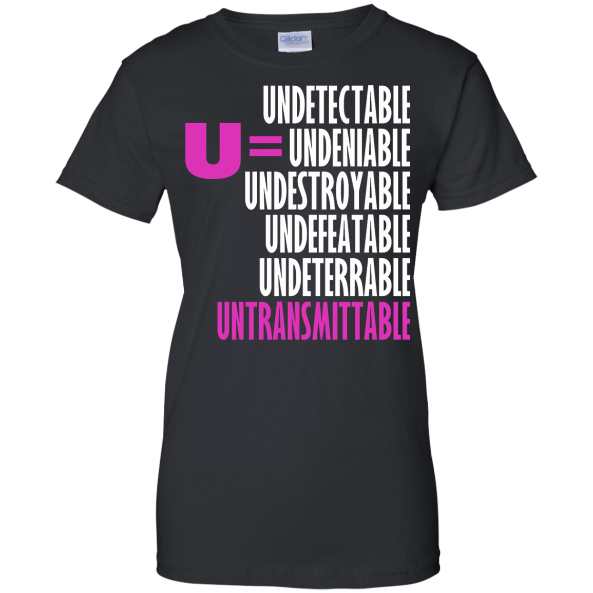 Undetectable - Undeniable - Undestroyable - Undefeatable - Undeterrable - Untransmittable T-Shirt - TeeDragons