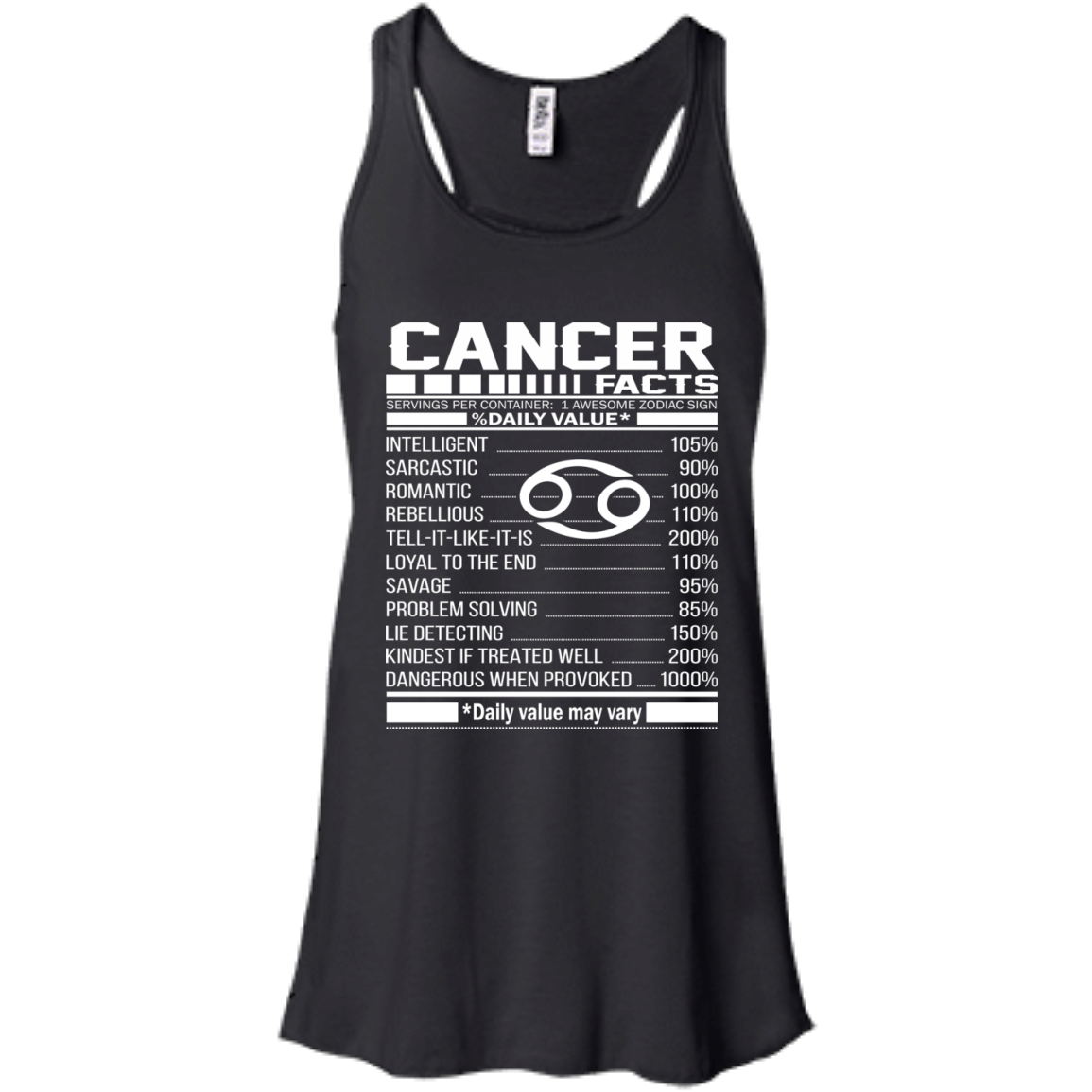 Cancer Facts - Awesome Zodiac Sign - %Daily Value Shirt, Hoodie, Tank - TeeDragons