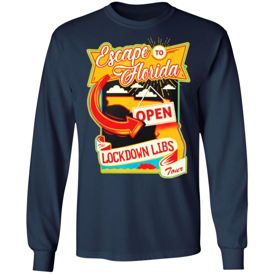 Desantis Escape To Florida Open Lockdown Libs Tour Shirt