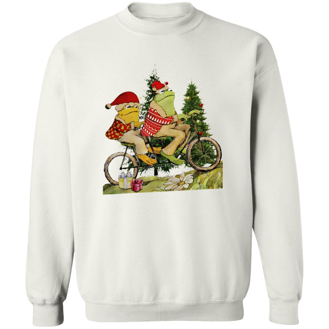 Frog And Toad On The Bike Christmas Shirt