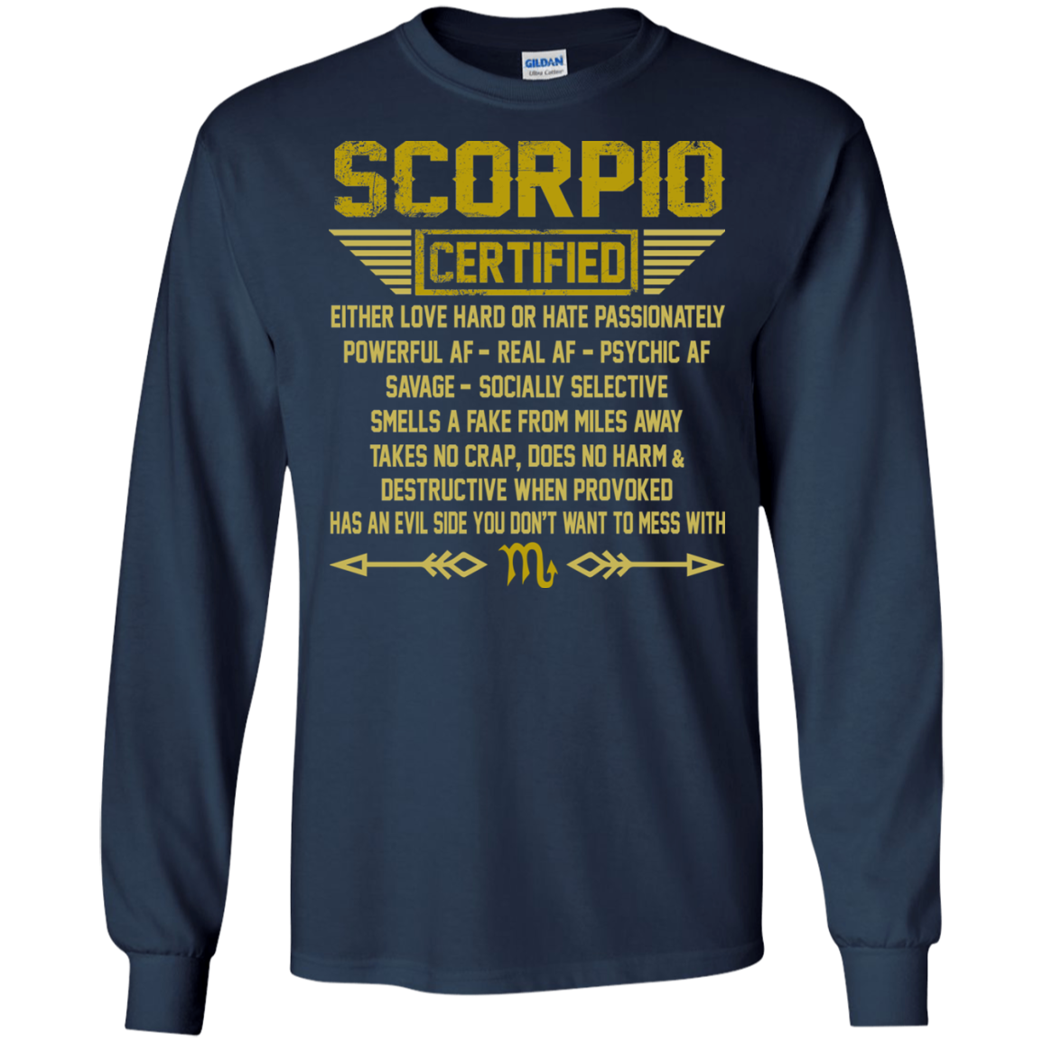 Scorpio Certified - Either Love Hard Or Hate Passionately Shirt, Hoodie, Tank - TeeDragons
