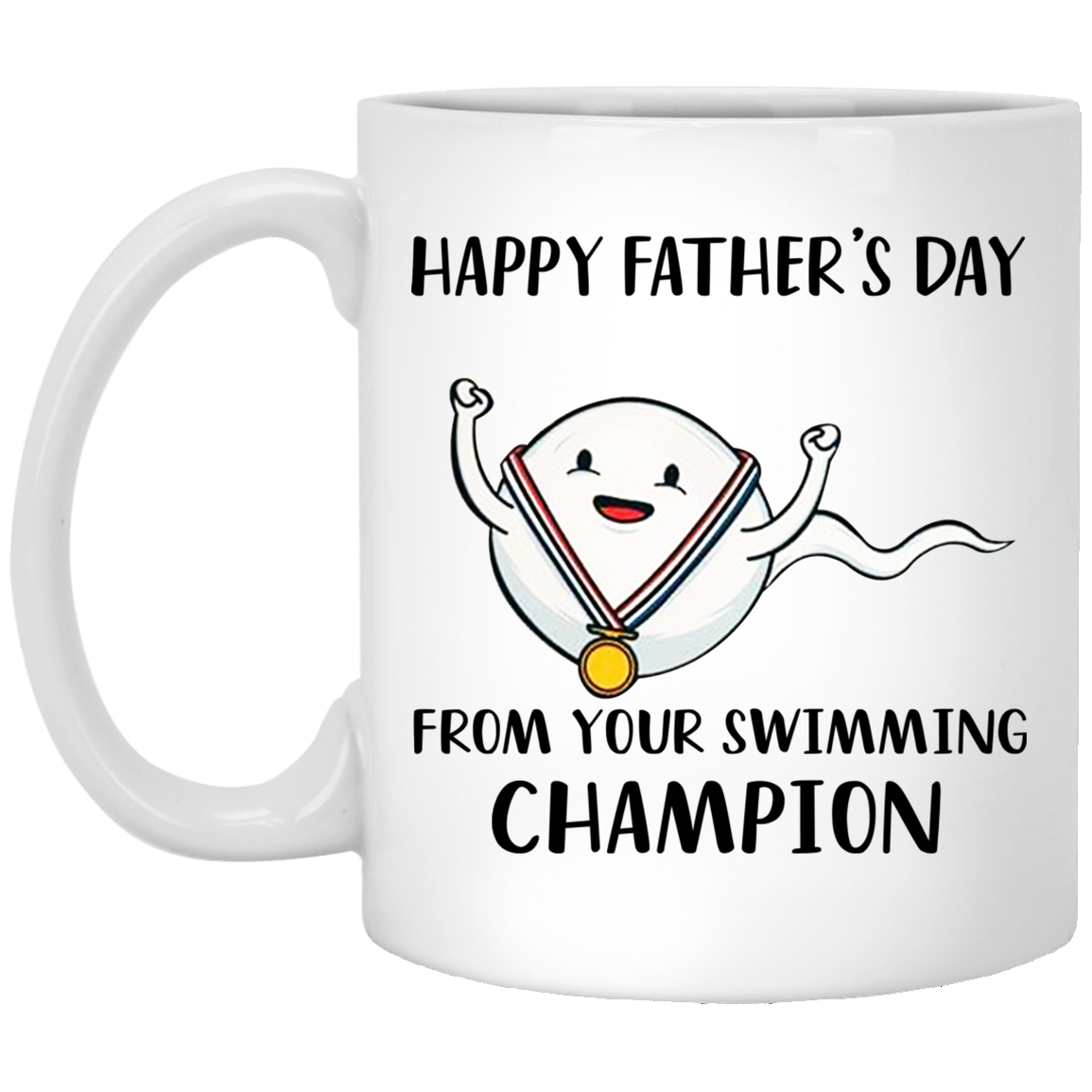 Happy Father's Day From Your Swimming Champion Mugs - TeeDragons
