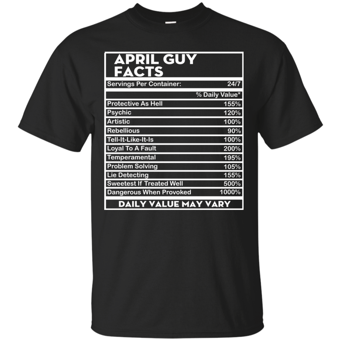 April Guy Facts - Servings Per Container 24/7 Shirt, Hoodie - TeeDragons