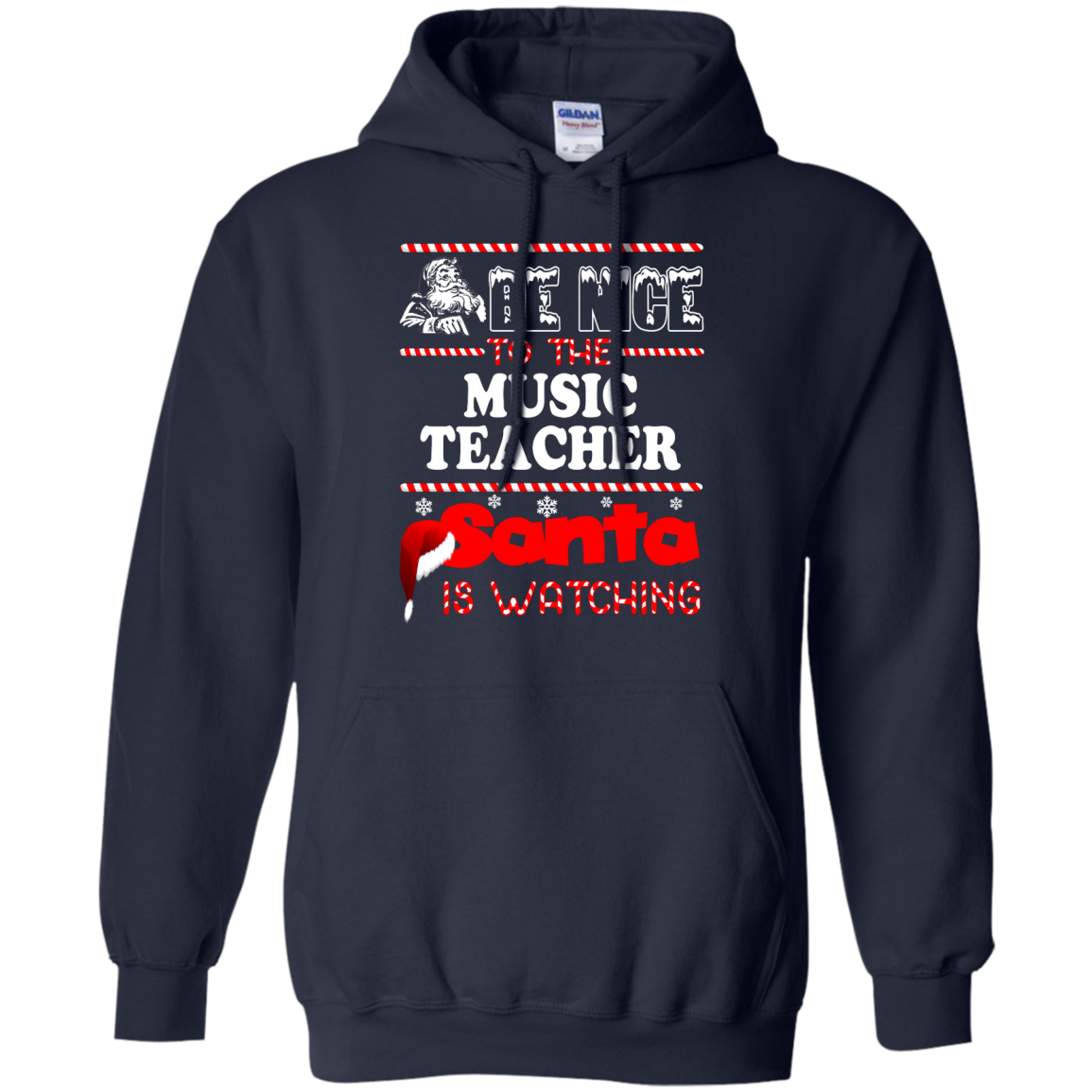 Be Nice To The Music Teacher Santa Is Watching Shirt, Hoodie, Tank - TeeDragons