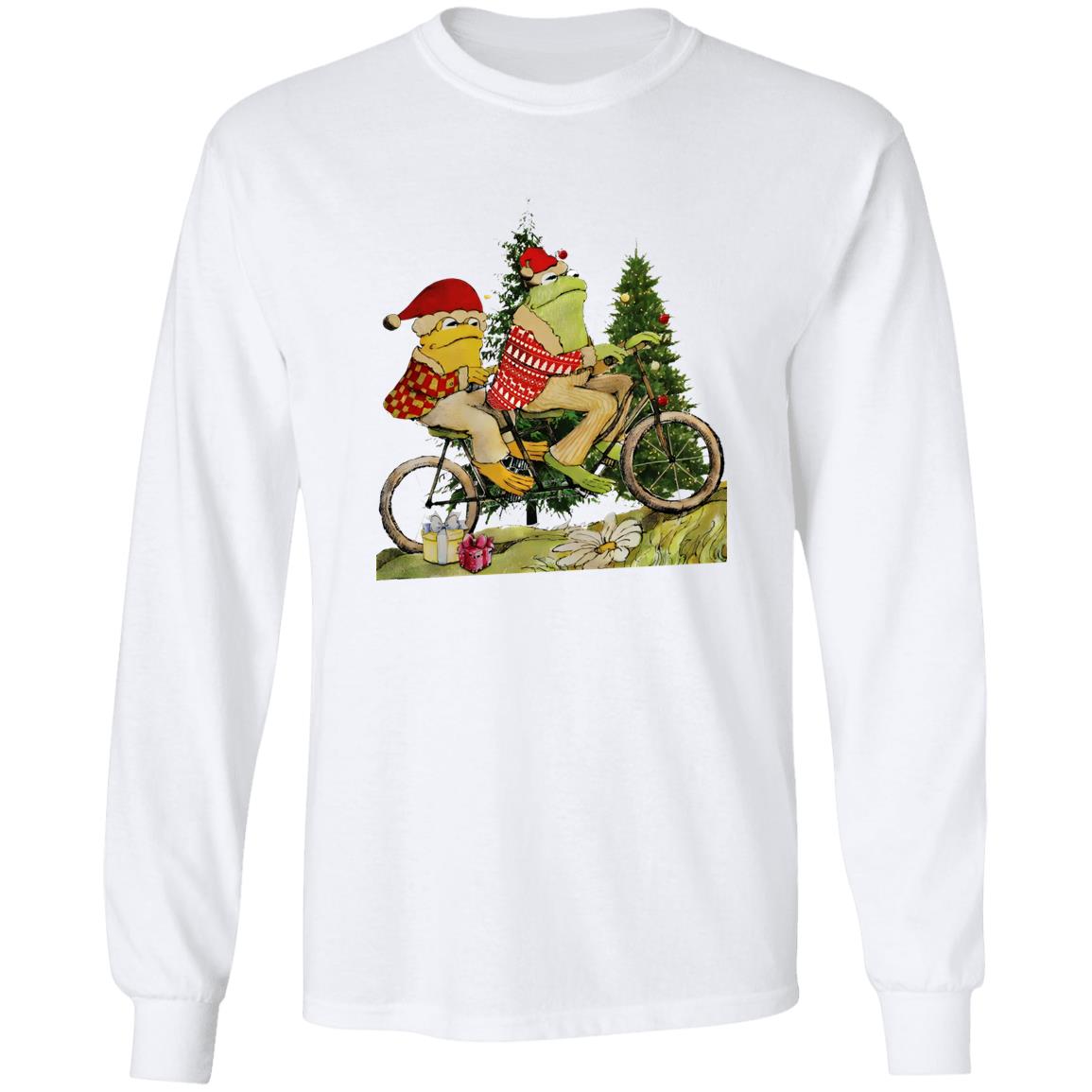 Frog And Toad On The Bike Christmas Shirt