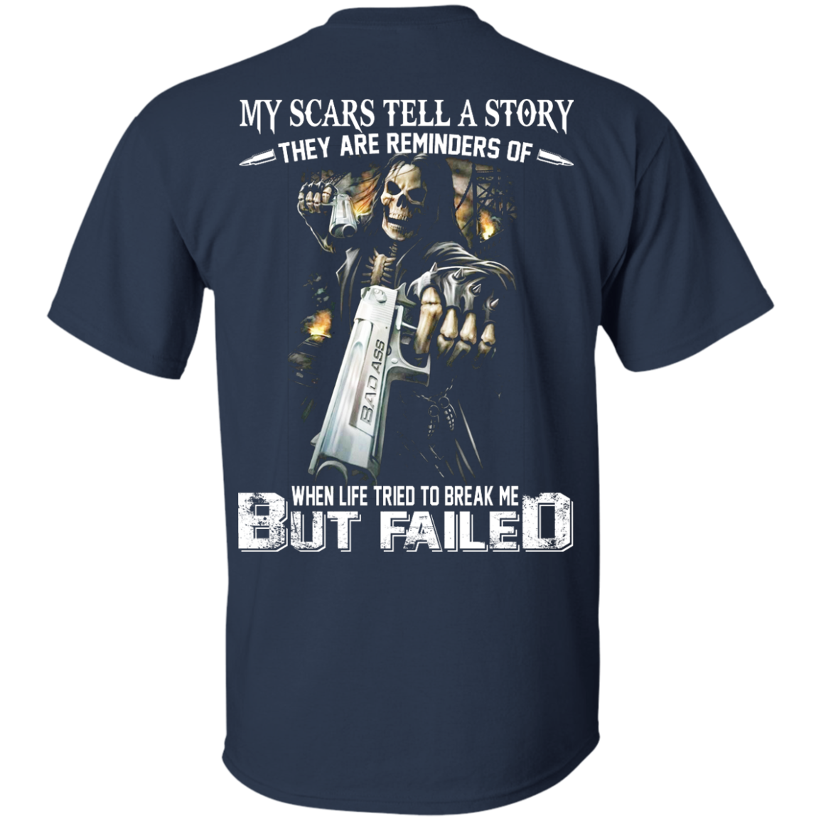 When Life Tried To Break Me But Failed Shirt - Back Design - TeeDragons
