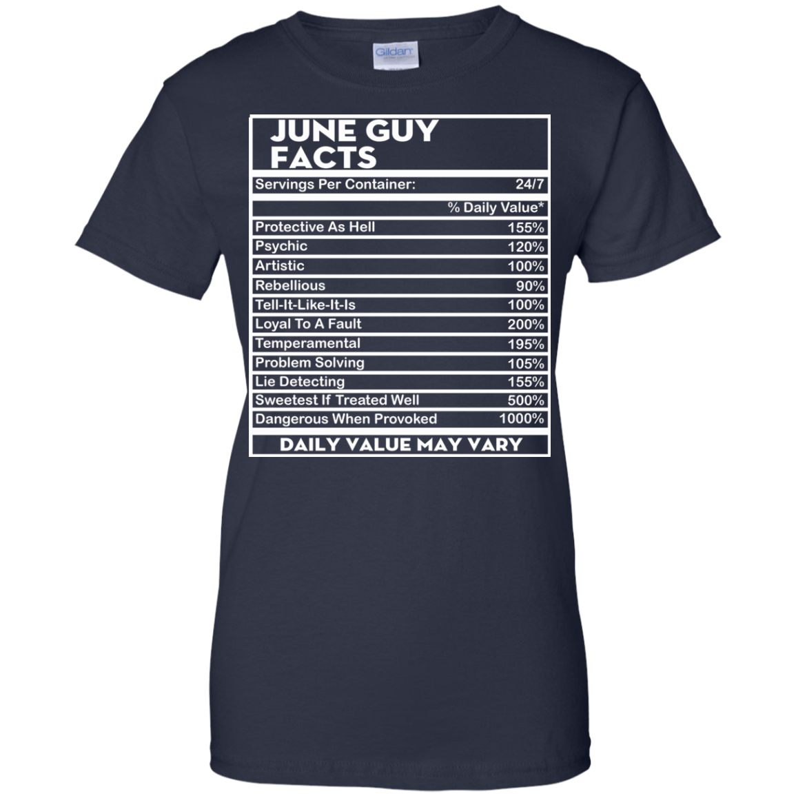 June Guy Facts - Servings Per Container 24/7 Shirt, Hoodie - TeeDragons