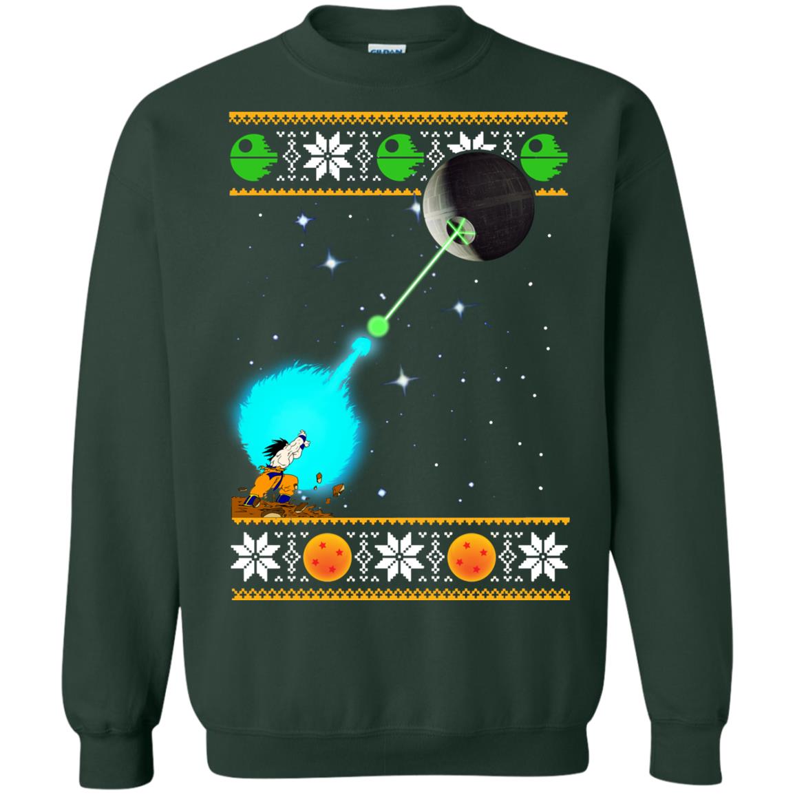 Songoku Kamehameha Death Plannet Christmas Sweater - TeeDragons