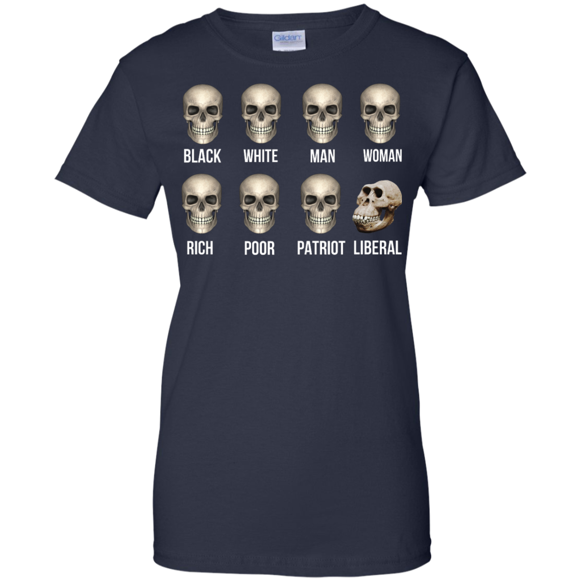 Skulls of Modern America -  All people was created equal except Liberal skull shirt - TeeDragons