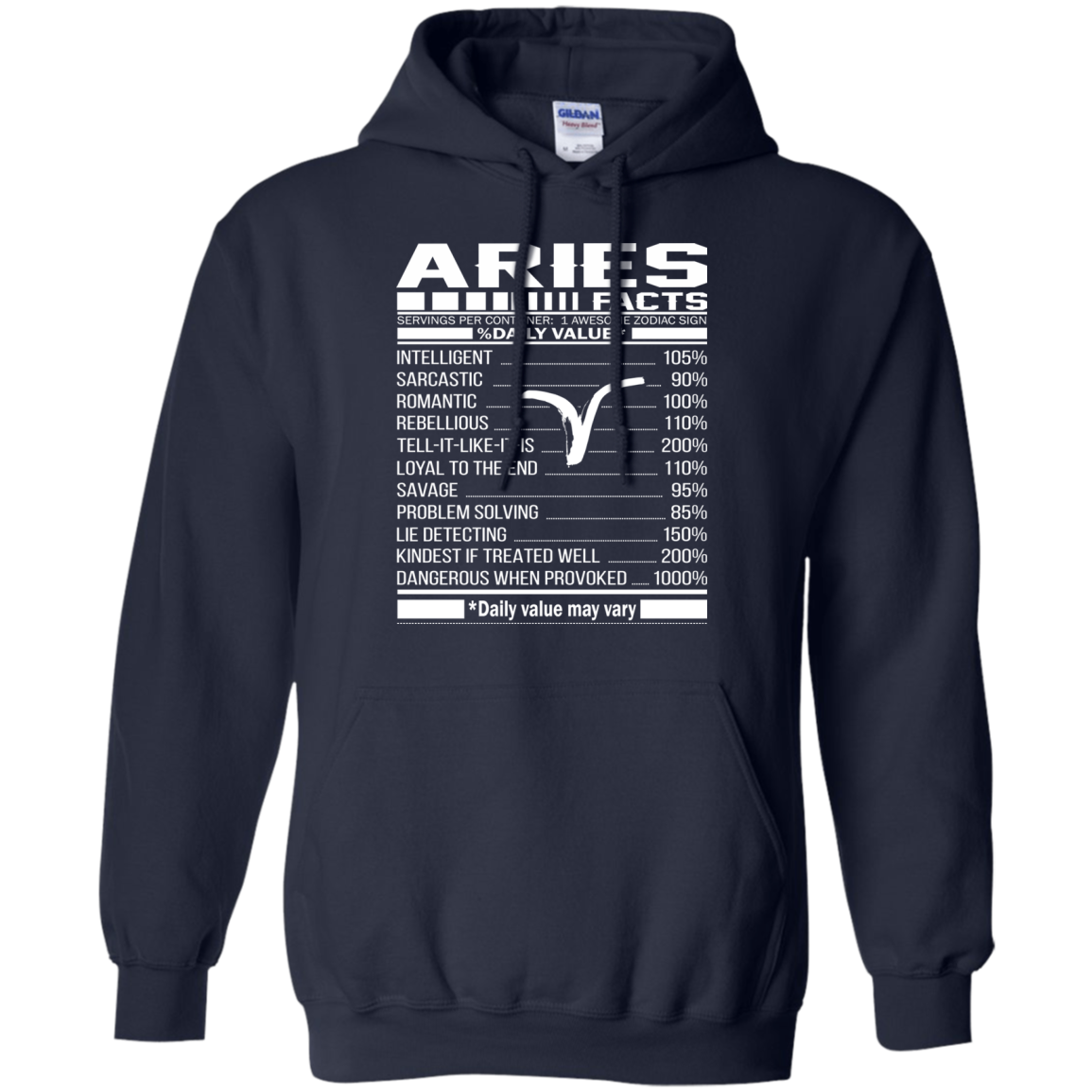 Aries Facts - Awesome Zodiac Sign - %Daily Value Shirt, Hoodie, Tank - TeeDragons