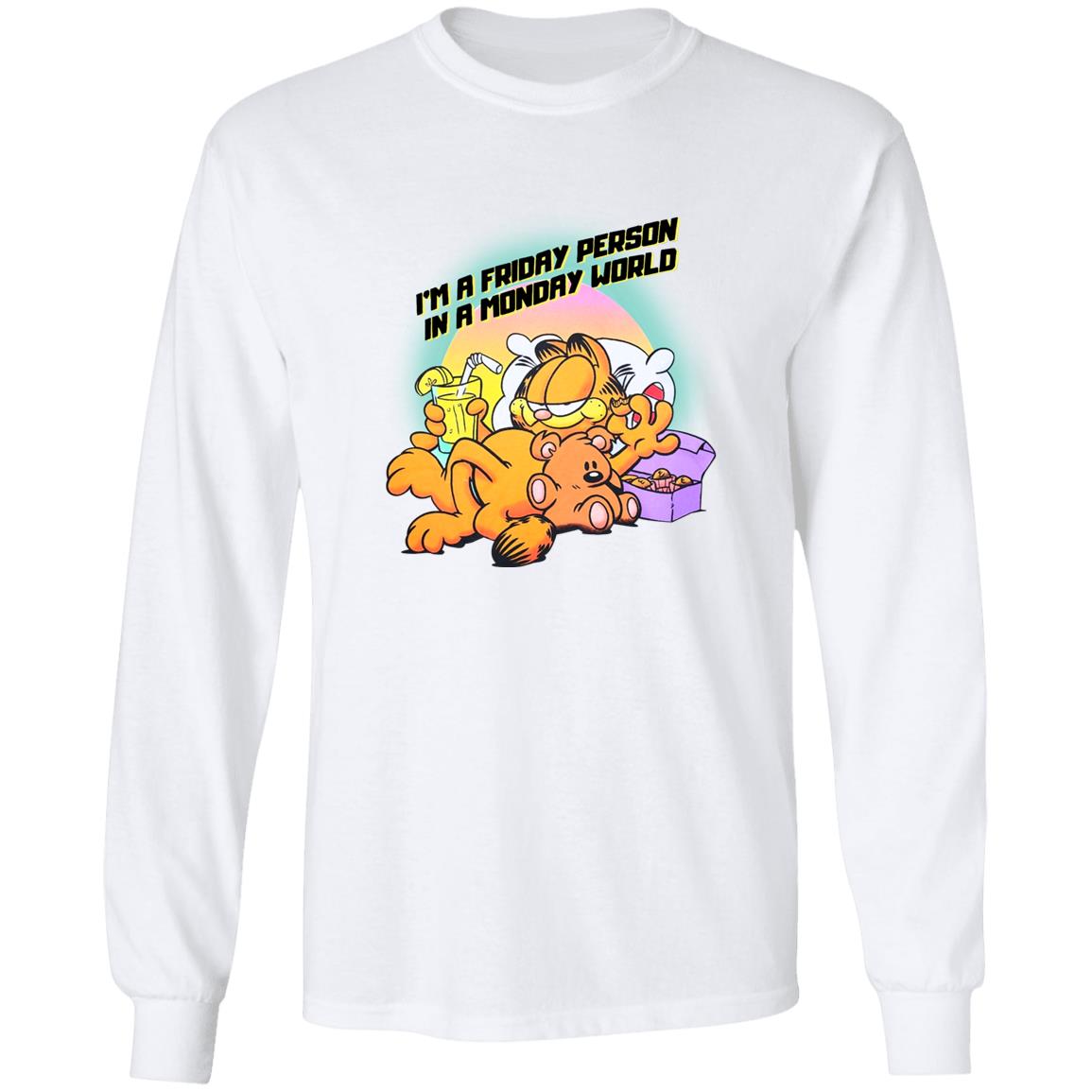 Garfield I’m A Friday Person In A Monday World Shirt