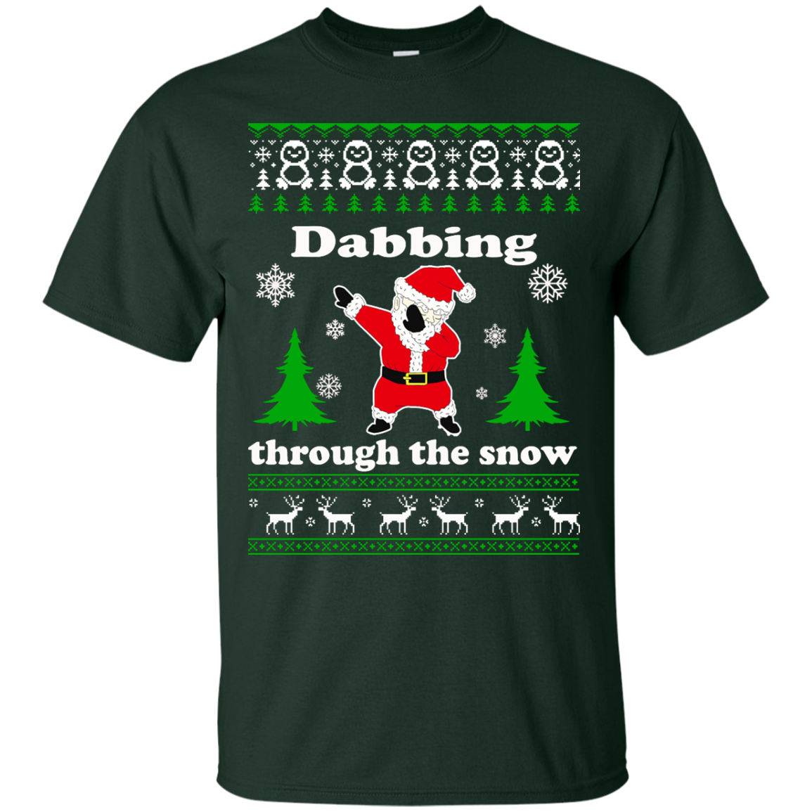 Santa Dabbing Through The Snow Christmas Sweater - TeeDragons