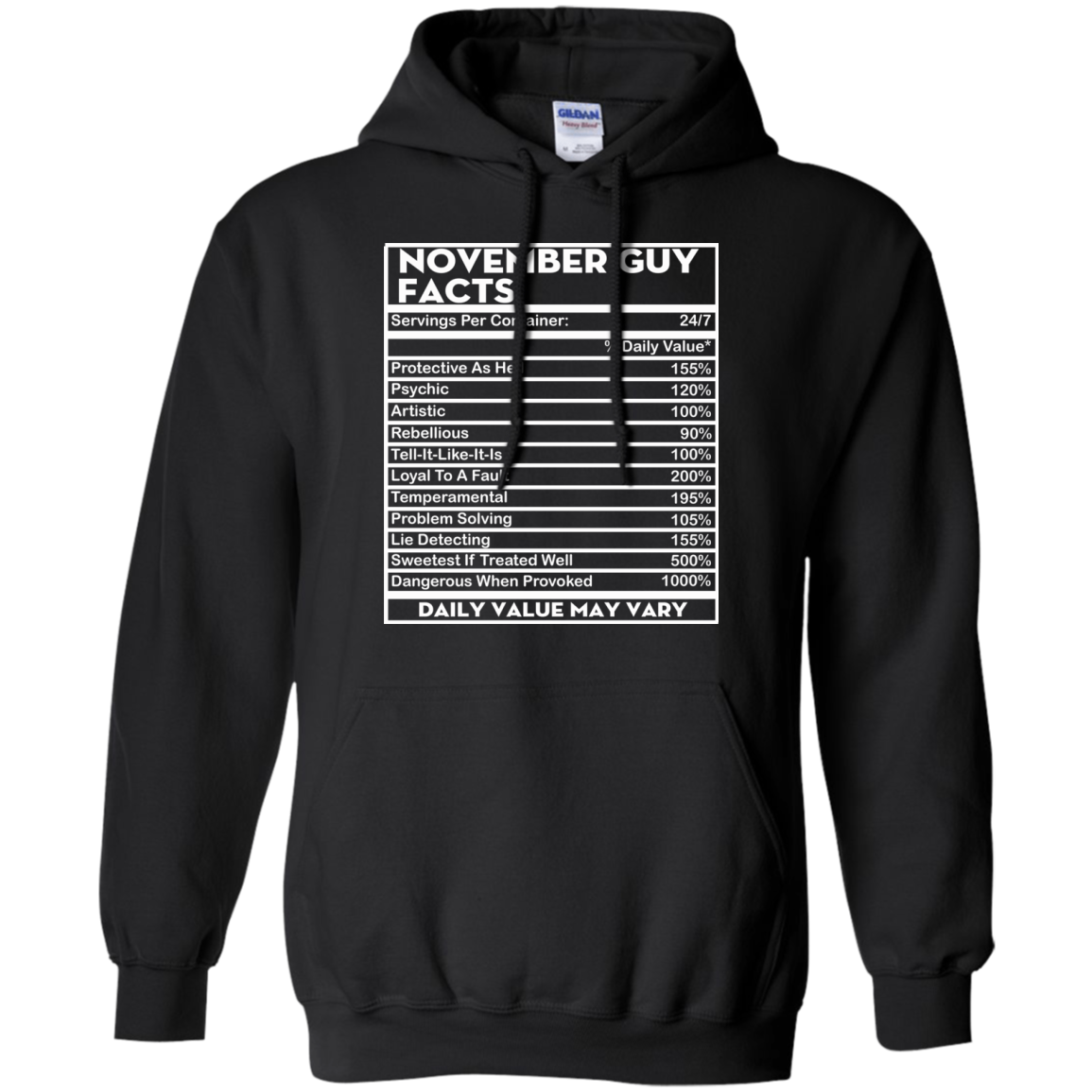 November Guy Facts - Servings Per Container 24/7 Shirt, Hoodie - TeeDragons