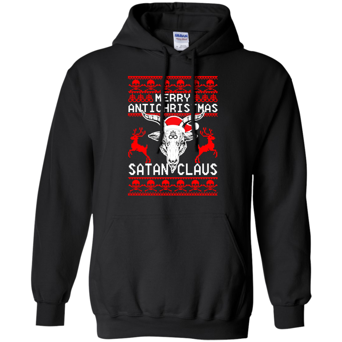 Merry Antichristmas Satan Claus Ugly Christmas Sweater - TeeDragons