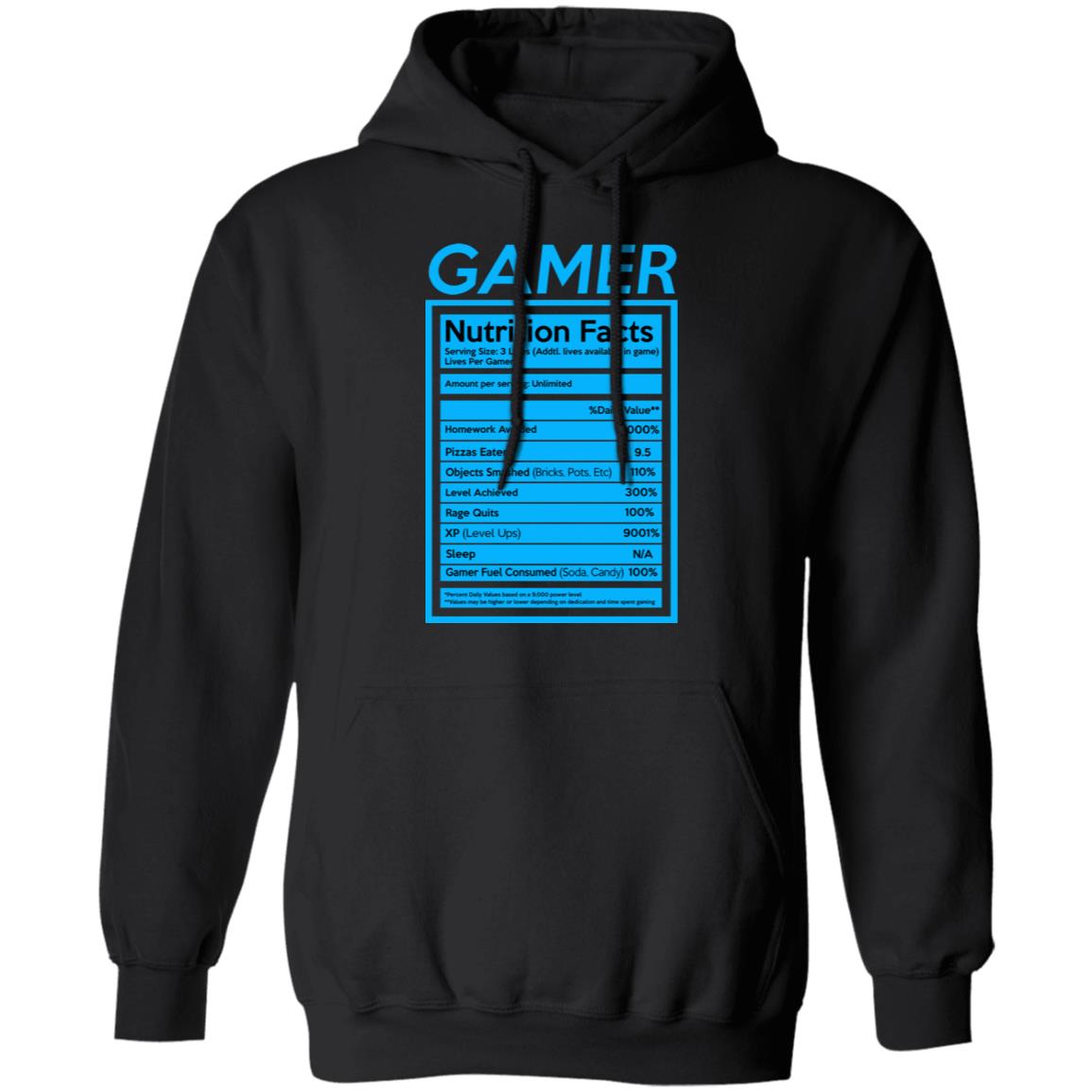 Gamer Nutrition Facts Shirt