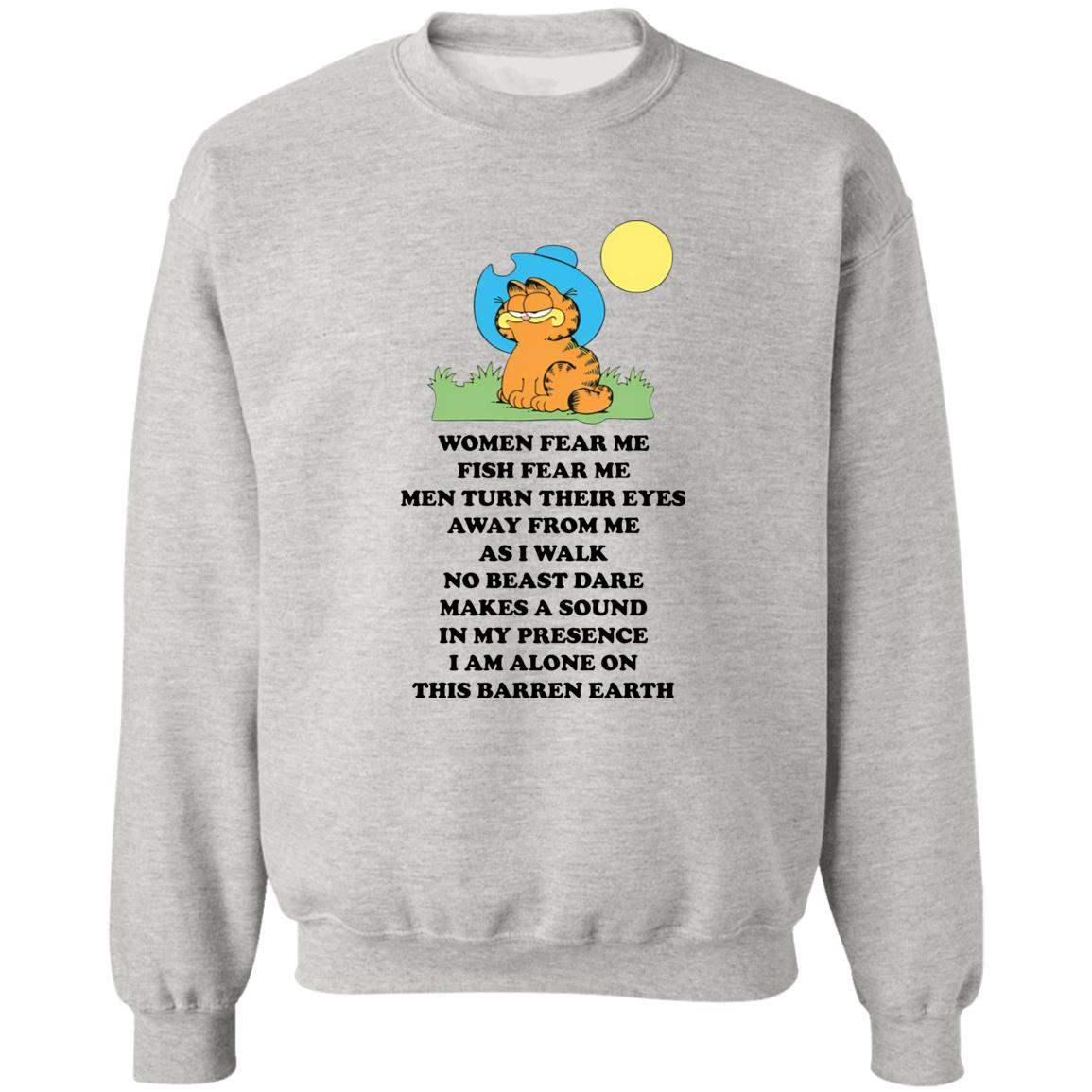 Garfield Women Fear Me Fish Fear Me Men Turn Their Eyes Shirt