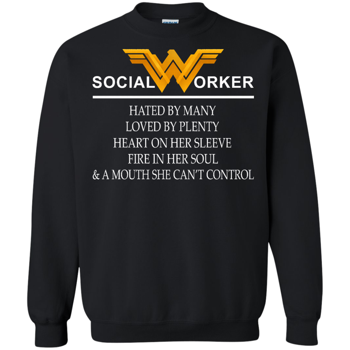Social Worker - Hated By Many, Loved By Plenty Heart On Her Sleeve T-Shirt - TeeDragons