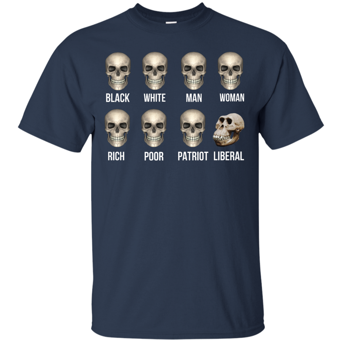 Skulls of Modern America -  All people was created equal except Liberal skull shirt - TeeDragons