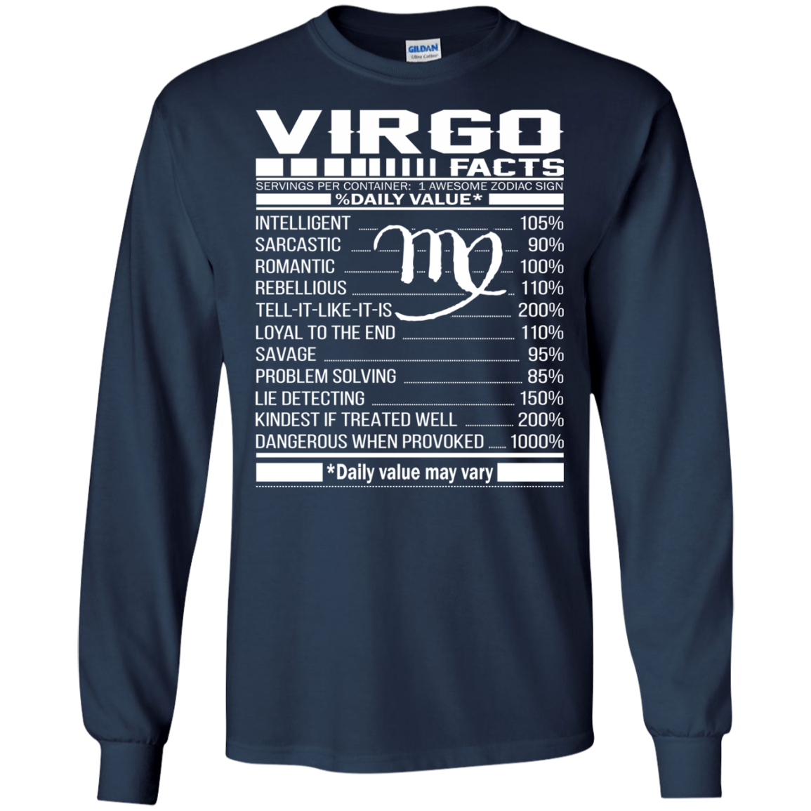 Virgo Facts - Awesome Zodiac Sign - %Daily Value Shirt, Hoodie, Tank - TeeDragons