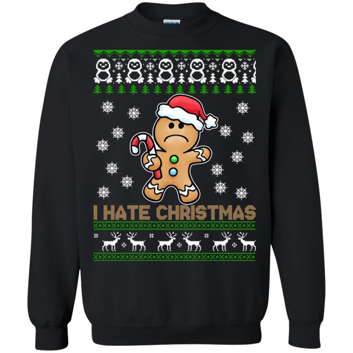 Gingerbread Man I Hate Christmas Sweater - TeeDragons