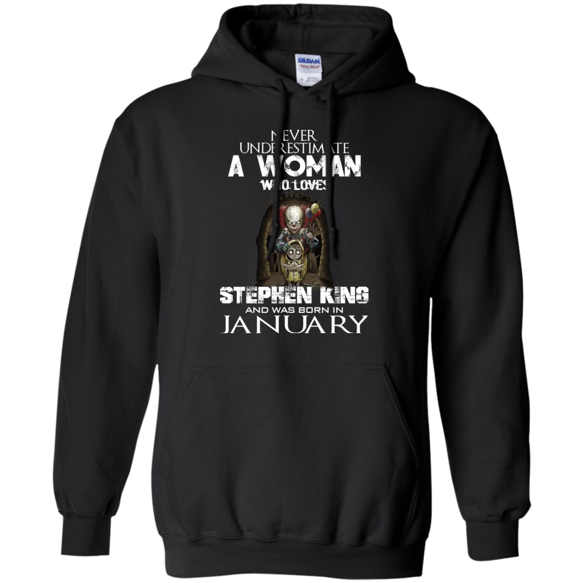 Never Underestimate A Woman Who Loves Stephen King And Was Born In January T-Shirt - TeeDragons
